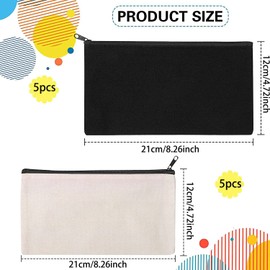 Fabric bag for painting, travel toiletry bag, cosmetic bags with zip, bridesmaids gift cosmetic bag, fabric pencil case, canvas cosmetic bag, small cosmetic bag (pencil case, portable pencil case, pencil case, carry pencil case, pencil bag. Large capacit