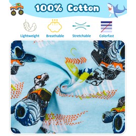 JAHSIYI Toddler Underwear Boys Size 4T Boxer Briefs 100% Cotton Trunks Kids Boxers Shorts Underpants Monster Truck Undies Age 4 Years Undergarments XS Panties Clothes