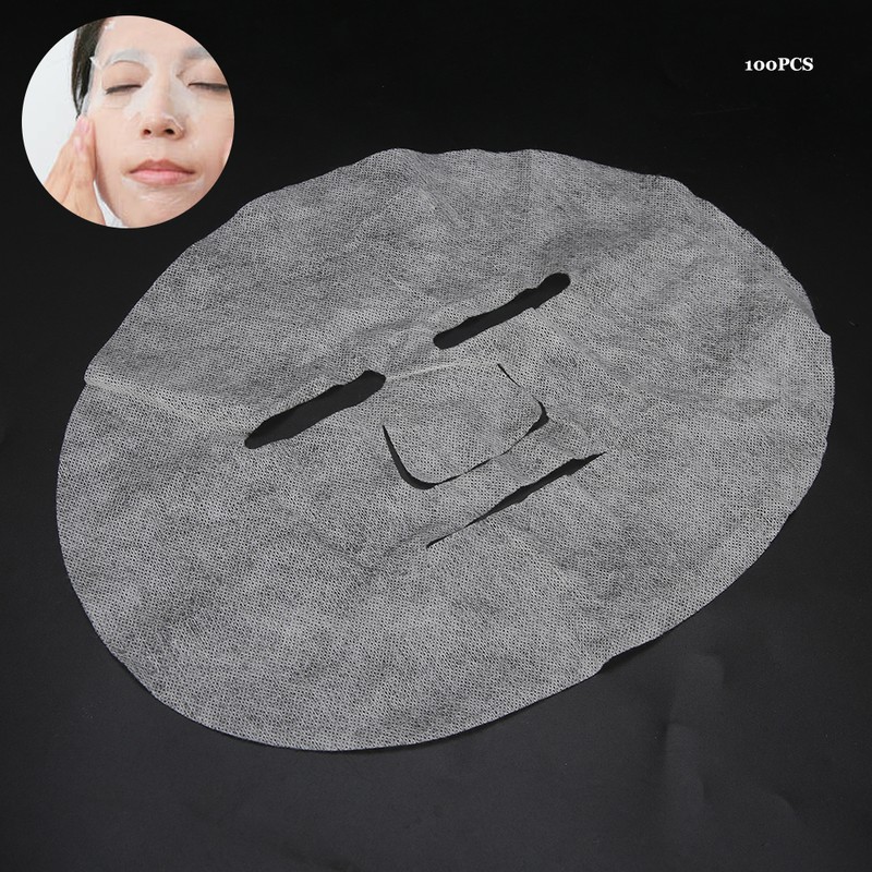 100pcs Dry Facial Mask Sheets Cosmetic Mask Fiber Paper Natural