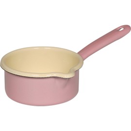 Riess 0035-006 Classic-Household Articles Colour/Pastel Saucepan with Spout, Diameter-12 cm Pink