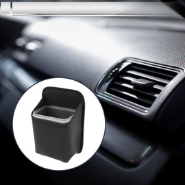 RATCHROLL 1 Pcs Universal Car Trash Can Hanging 6.7" Length 3.9" Width 9.8" Height Trash Bin Black Faux Leather