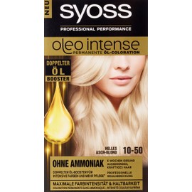 Syoss Oleo Intense Hair Colour 10-50 Light Ash Blonde Pack of 3 x 115 ml