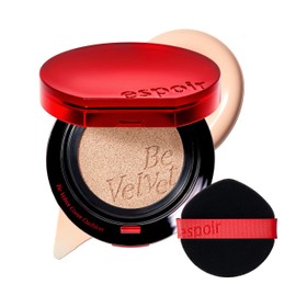 espoir [NEW] Be Velvet Cushion Foundation | Long-lasting Color Extreme Coverage | Comfortable Velvety Finish | Korean Cushion Foundation (#20 Vanilla, 0.46 Ounce (Pack of 1))