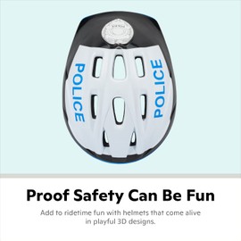 Schwinn Bike Helmet for Infant Toddler Kids in 3D Character Design, Lightweight, Toddler Size For Boys and Girls Age 3-5 Year Old, Suggested Fit Small (48 - 52cm), Police