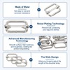 PATIKIL 16x25mm Slide Buckle, 24 Pcs Metal Adjustable Webbing Tri-Glide