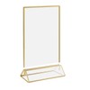 HIIMIEI Acrylic Gold Sign Holder, 5x7 Gold Acrylic Picture Frames