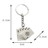 Komonee Poker Hand Metal Key Chain Texas Holdem Royal Flush