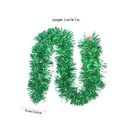 MEISH 6 Pieces Christmas Tinsel Garland Chunky Fine Garland Decoration Hanging Christmas tree House Window (6)