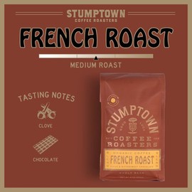 Stumptown Coffee Roasters, Dark Roast Organic Whole Bean Coffee, 100% Arabica Coffee - French Roast 12 Ounce Bag with Flavor Notes of Clove and Bittersweet Chocolate