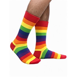 FancyBull Pride Socks Men Adult Rainbow Funny Socks 2 Pairs