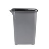 JVL Slim Plastic Lidded Foot Pedal Waste Bin, 10L, Grey