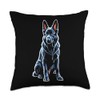 Black German Shepherd Throw Pillow