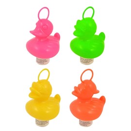 HENBRANDT Pack of 20 Weighted Ducks with Hooks 7cm Plastic Ducks in 4 Neon Colours Kids Bath Toys Paddling Pool Hook The Duck Fairground Game Fundraiser Summer Fun for Boys and Girls