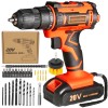 loonpon 20V MAX Lithium Cordless Drill/Driver with Dual-Speed & Torque