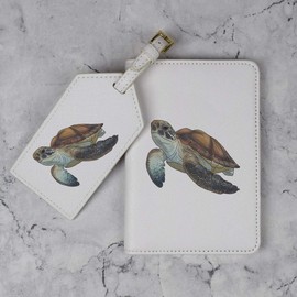 Azeeda 'Sea Turtle' Passport Cover & Luggage Tag Travel Set (PA00028369)