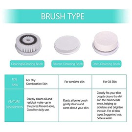 TOUCHBeauty cepillo para polvo de limpieza facial 3 piezas de repuesto para TB-14838 (no universal)