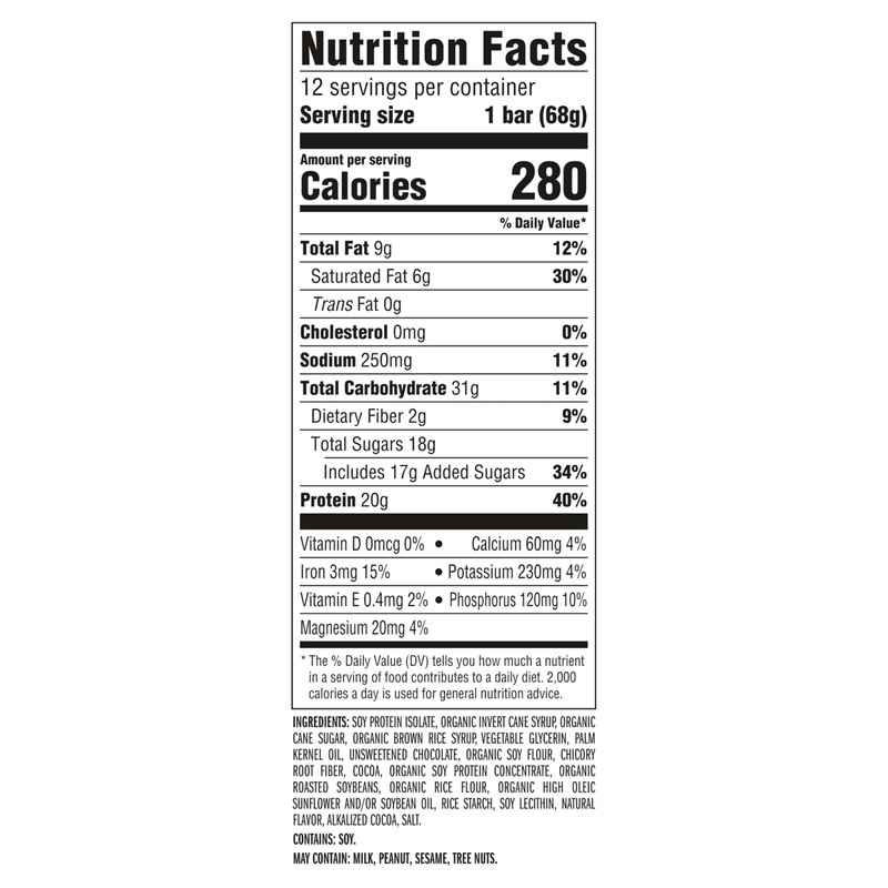 Clif Builders Protein Bars - Chocolate Flavor - 20g Plant