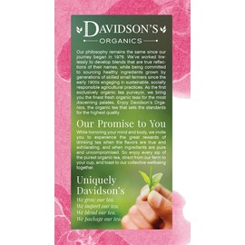Davidson's Organics, Tulsi Hibiscus Flower, 25-count Tea Bags, Pack of 6