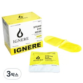 Igner Heated Eye Mask Steam Eye Mask Chamomile (Contains Organic Oil), 3 Boxes, 20 Packs / 이그네르 온열안대 스팀아이마스크 캐모마일 (유기농 오일 함유), 3박스, 20개입