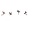 4PCS Ukulele Tuning Peg Chrome Color Metal Ukulele Machine Head