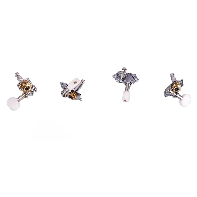 4PCS Ukulele Tuning Peg Chrome Color Metal Ukulele Machine Head