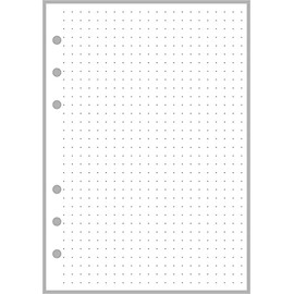 Personal-Wide Sized Dot Grid (5mm) Paper Refill, Sized and Punched for Personal-Wide Notebooks (4.75" x 6.75")