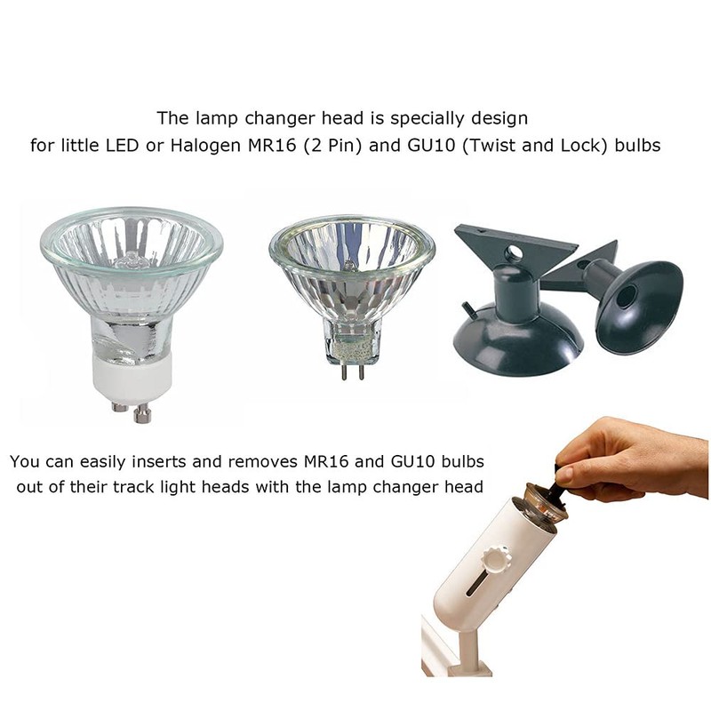 MR16 and GU10 Light Bulb Changer Head,NRS90-N20 Suction Cup Light