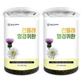 Hello Green Dandelion Thistle Pills 300gX2 (Box) Total 600g / 헬로우그린 민들레 엉겅퀴환 300gX2(통) 총600g
