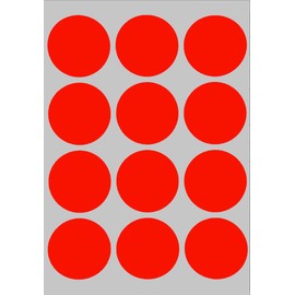 Royal Green Red Colored dot Stickers for Moving Boxes 3.8cm (38 mm) - 180 Pack