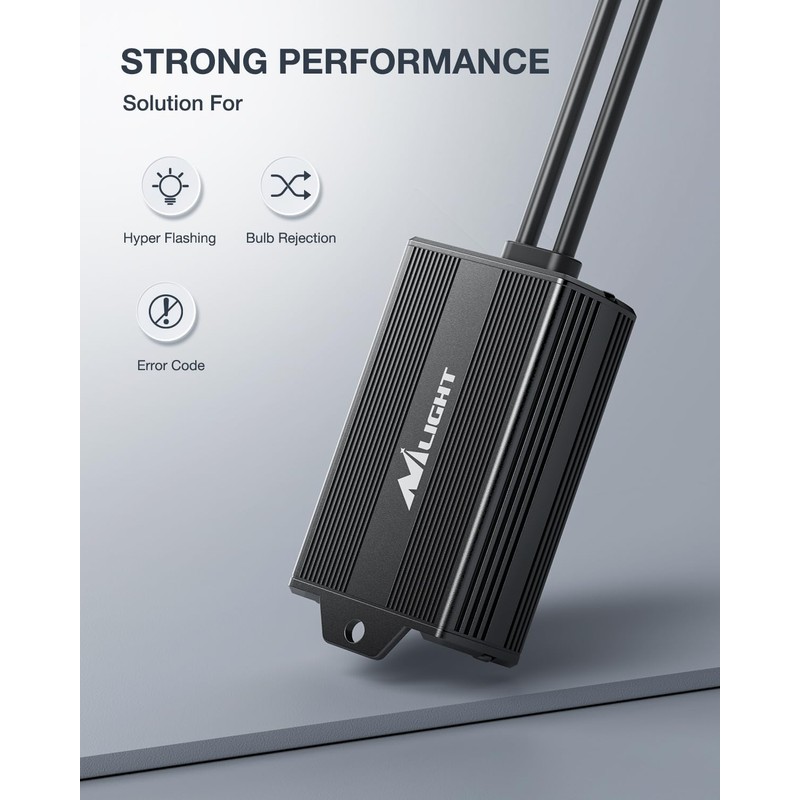 Nilight H11/H9/H8 LED CANbus Decoder - Anti-Flickering Harness Error Free