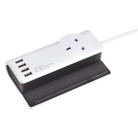 SMJ Electrical SMJSDESKT Desktop Charging Station with USB - Black/White