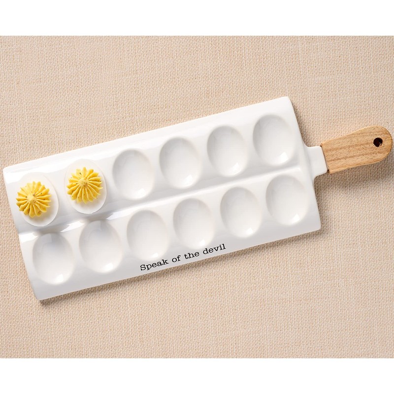 Mud Pie Egg and Oyster Serving Trays (Egg Tray)