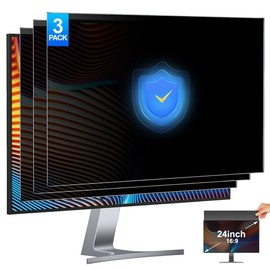 JEAPKA [3-Pack 24 Inch Privacy Screen for Monitor Computer Screen Privacy Filter for 16:9 Widescreen Monitor Desktop PC Anti-Glare Protector and Blue Light UV-Blocking