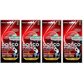 Dorco PACE6 Men's Disposable Razors, Set of 4