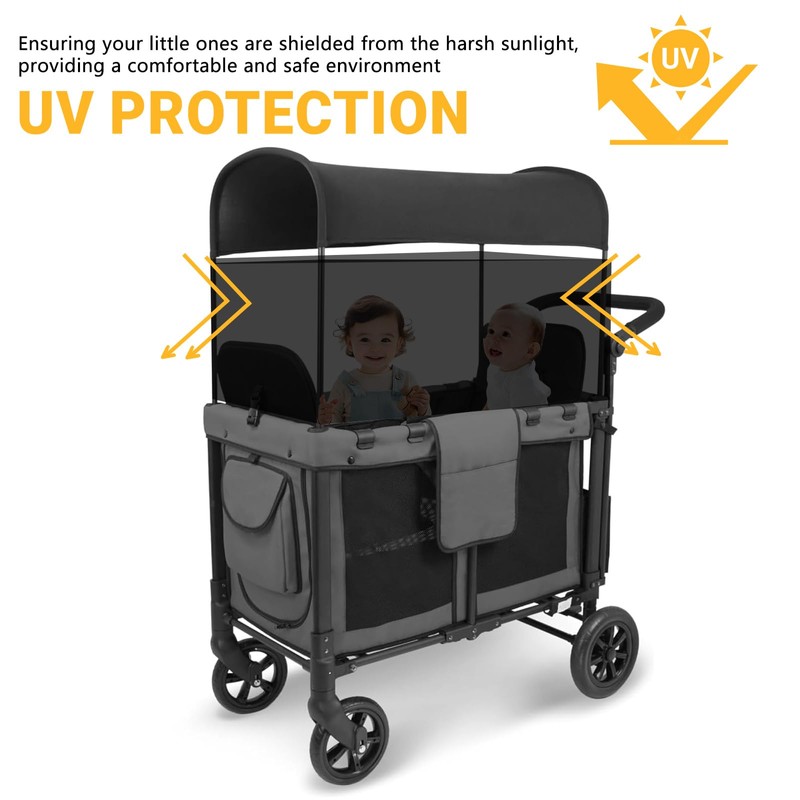LUAATT 4-Sided Breathable Sunshade Fence Canopy Compatible for Wonderfold W4/W2