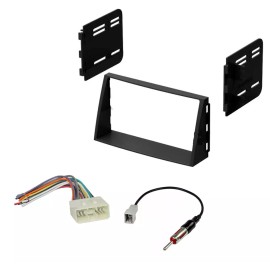 225 Car Stereo Dash Kit Double DIN Harness Antenna for 2010-2011 Kia Soul