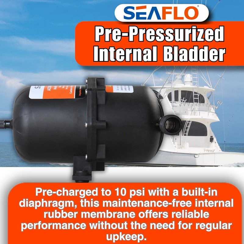 SEAFLO Accumulator Tank Water Pump Flow Control with Internal Bladder