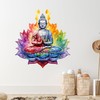 GRAZDesign Wall Tattoo Buddha Colourful Wall Sticker for Bedroom, Kitchen
