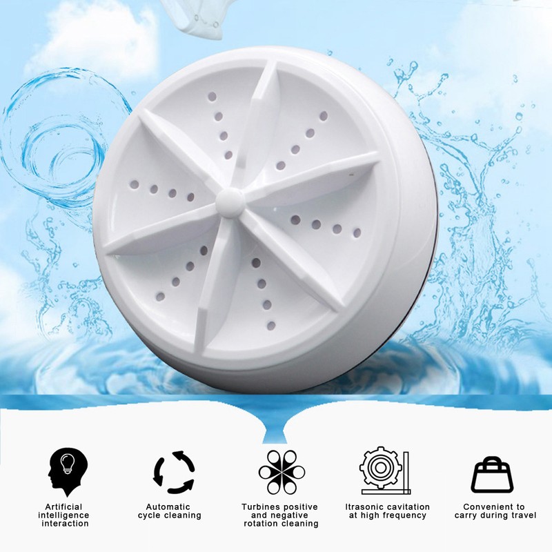 Washing Machine Portable Ultrasonic Washer Laundry Supplies for Travel Business