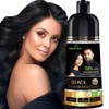 Herbishh Black Shampoo, Hair Dye Shampoo 3 in 1, 100%