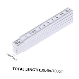 Gatuida 5 Pcs Lightweight Folding Ruler Portable Measuring Tool with Dual Scale for Carpentry Construction and Everyday Use Garage Garden Household