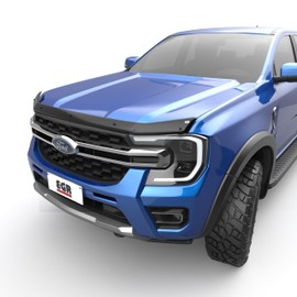 EGR 303601 Superguard Smoked Acrylic Hood Shield Compatible with Select 2024-2025 Ford Ranger Trucks - Durable, Easy Installation