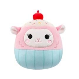 Squishmallows 2025 Original 8-Inch Easter A Squad Plush - Collectible Soft & Squishy Mini Stuffed Animal Toy - Add to Your Squad - Gift for Kids, Girls & Boys (Lala The Pink Lamb Cupcake)