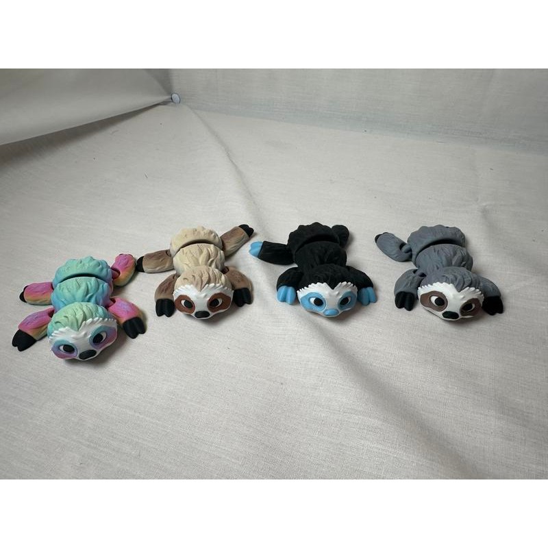 3D Articulating Sloth Decorative Figurine with Magnets - Color: Glow