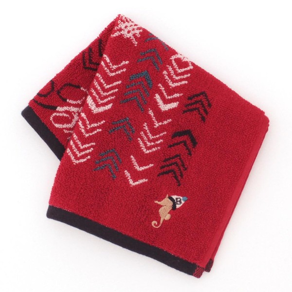 Brooks Brothers 125246-0004-02 Towel Handkerchief Zodiac Collection Dragon (Red) Gentleman Hand Towel, Approx. 9.8 inches (25 cm), Brooks Brothers