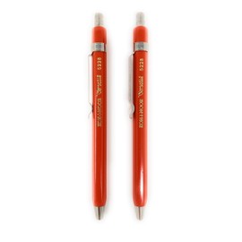 KOH-I-NOOR Versatil 5228 - Set of 2, Metal Mechanical Pencils with Sharpener, Lead 2mm - red
