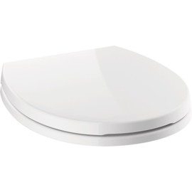DELTA FAUCET 800903-WH Morgan Round Front Standard Close Toilet Seat with Non-slip Seat Bumpers, White
