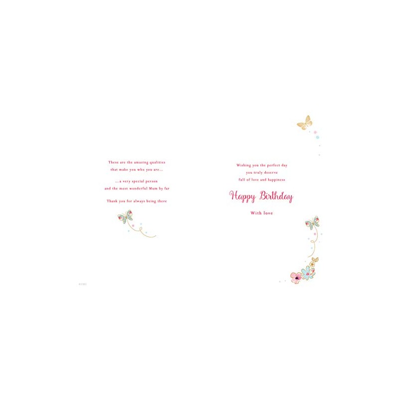 Piccadilly Greetings Traditional Birthday Card Mum - 10 x 7