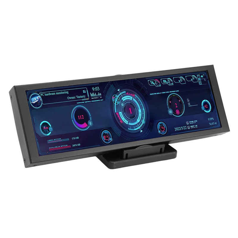 Computer RAM Monitor 7.9in IPS 1280x400 60Hz Refresh Rate Theme