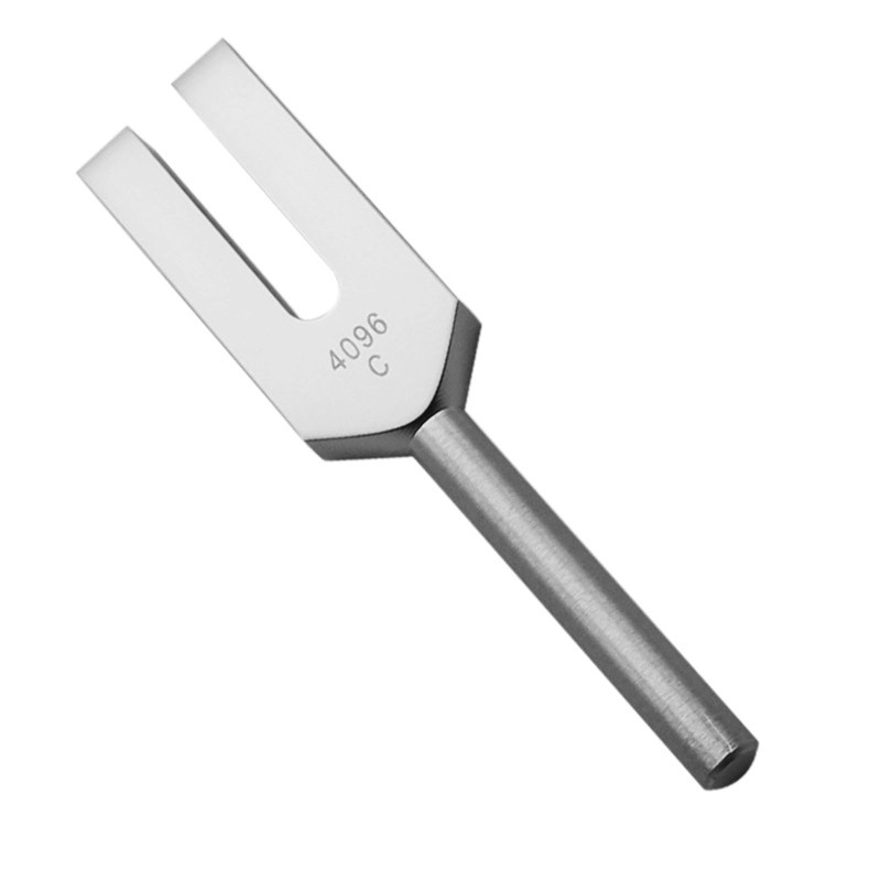 Tuning Fork Crystal Tuner 4096hz Mallet with Natural Crystal, Rubber